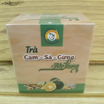 Trà Cam - Sả - Gừng Mekong 20gr(10 túi lọc x 2gr)